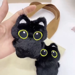 [COD] keychain Kucing Hitam/Gantungan Kunci Lucu/Gantungan Tas Mewah/Liontin Tas Kreatif Baru/gantungan kunci boneka/Gantungan Kunci Pasangan Korea Ins/Ornamen Tas Kartun