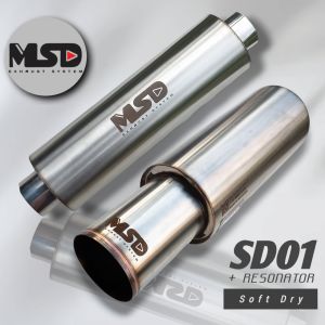 KNALPOT MOBIL MSD EXHAUST MUFFLER SD01 SOFT DRY + RESONATOR AYLA BRIO MOBILIO JAZZ HRV DLL