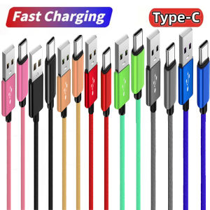 3A USB A To Type C Nylon Braided Cable Dast Sync Fast Charging For Xiaomi Huawei Samsung Android Type C Mobile Phone Accessories