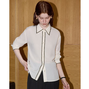 Áo Sơ Mi Nữ KUHNMARVIN Cổ Bẻ Dài Tay Thường Ngày Mùa Xuân 2026 Phong Cách Mới Đơn Giản Giản Dị Thoải Mái Thoáng Khí