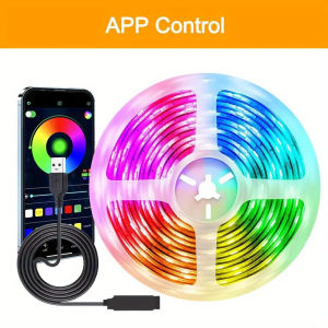 RGB LED Light Strip 2835 USB Control 44 Keys Colorful Lighting Tape Lamp for Room Wall TV Backlight Home Festival Decoration