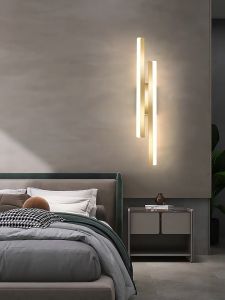 Lampu LED Rumah Tangga Kamar Tidur 3 Warna Lampu Dinding Nordik Lampu Hias Ruang Tamu Terpasang Di Dinding