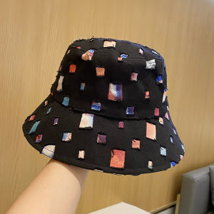 Korean Style Mixed Color Worn Fisherman Hat Womens Trendy Foldable Fashionable Bucket Hat Suitable for All Ages Spring Summer Autumn