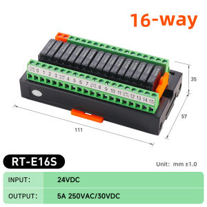 ENMG | ENMG Terminal Relay PNP/NPN Module LED status light RT-E08S Multi Relay Module 24vdc DC Intermediate Relay Flame retardant open
