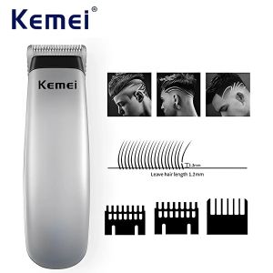 Kemei KM-666 Mini Hair Trimmer Portable Hair Clipper Barber Razor for Men Hair Cutting Machine Replaceable Battery