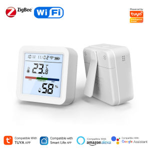 Tuya WiFi/Zigbee Smart Temperature And Humidity Sensor with Backlight LCD Screen APP Remote Monitor Support Alexa Google Home