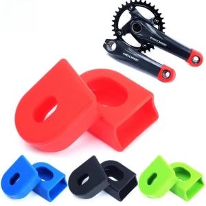 2pcs Silicone Bicycle Crank Arm Protector Cover Mountain Road Bike Universal Crankset Protective Caps MTB Cycling Accessories