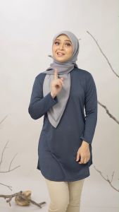 AIRDRY Nur Collection Fiza Muslimah Tee (Midnight Blue) FT1001