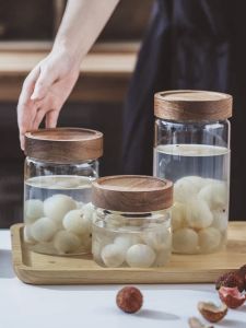 Food Grade Glass Sealed Storage Jar for Coffee Beans Grains High Borosilicate Tea Canister with Lid Large Diameter Kitchen Storage