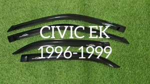 กันสาด คิ้วกันฝน ดำทึบ ฮอนด้า ซีวิค ตาโต ท้ายข้าวโพด EK Honda civic 1996 1997 1998 1999 2000 ใส่ร่วมกันได้ A
