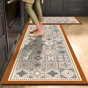 Thảm Trải Sàn Kiểu Mỹ Cổ Điển VIKAMA Thảm Nhà Bếp Chống Trượt Thấm Nước Và Dầu Bền Chống Vết Bẩn Để Trang Trí Nhà Cửa