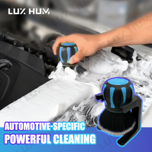 Car Interior Detailing Brush Ultra-Soft Scratch-Free Car Exterior Cleaning Brush Anti-Slip Rubber Handle Professional Brush