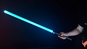 RGB Metal Little Lightsaber 2 In 1 16colors Fonts Laser Sword Cosplay Prop Heavy Dueling Sabre De Luz For Children Toys