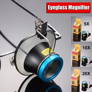 Watch Magnifying Glass Clip on Magnifier Watchmaker Jewelry Watch Repair Tools 5X 10X 20X Magnifying Glass Kit Service Tool