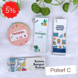 Paket Diskon Flashcard Tabel Matematika/ diskon tabel pembelajaran Alat Bantu Hitung Matematika