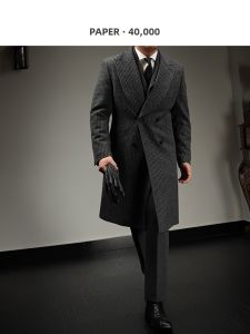 Retro Stylish Houndstooth Thick Wool Coat