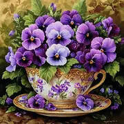 Full Embroidery Flower Potted Plant 11CT Printed Cross Stitch Kit Printing Pictures Home Decoration Painting
