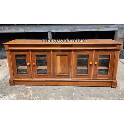 Bufet Pendek Meja Tv Kayu Jati Muda/trinityjayafurniture