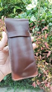 Tempat Pensil Kulit Asli Warna Coklat - Pencil Case leather