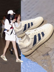 Womens Dequan Shoes 2025 New Summer Hit Soft Bottom Sports Shoes Breathable Leather Flat Bottom Student Little White Shoes