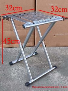 Extra Thick Folding Chair Portable Stool Fishing Train Compact Seat Metal Frame Indoor Outdoor Simple Modern Style Adult Size