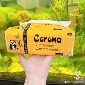 Khăn giấy rút lụa Corona siêu dày mịn gói 500tờ