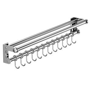 MEICHUWUYU | Wall Mounted No-Drill Kitchen Hook Rack Stainless Steel