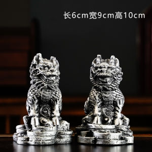 Miniature Chinese Style Tea Pet Decorative Mini Stone Lioness Desktop Sculpture Micro Landscape Decoration Concrete Ornament