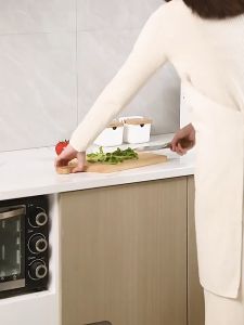 MLADEN Kitchen Hanging Trash Can Fold Garbage Can Wall Mounted Rubbish Bin Bathroom Garbage Basket with Lid