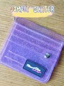 Dompet Almost Blue Dompet Transparan Dompet Jelly Dompet Glitter K-Pop BTS Dompet Kartu Lanyard Tali