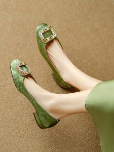 French Style Flat Bottom Genuine Leather Shoes Womens New Fashion Traditional Chinese National Style Slip-On Casual Loafers