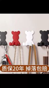 Ready stock Hooks for Bathroom No Drilling Towel Adhesive Hooks Strong Adhesive Door Hanger Hooks Entryway Traceless Key Hanger Wall-Mounted Hooks