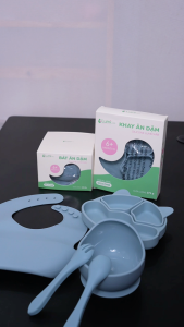 Combo ăn dặm Bé Khám Phá Lumicare - Set 4 món - Hồng