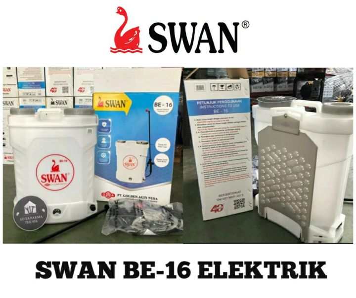 SPRAYER ELEKTRIK SWAN BE16 / SEMPROTAN CAS SWAN / SPRAYER SWAN BE16 / TENGKI SEMPROT BE16/ Alat Semprot Elektrik