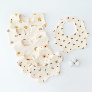 ผ้ากันเปื้อนเด็ก ผ้ากันเปื้อนน้ำลาย ผ้ากันเปื้อน ผ้าซับน้ำลาย ผ้าเช็ดน้ำลายสำหรับเด็กแรกเกิด ลายการ์ตูนน่ารัก