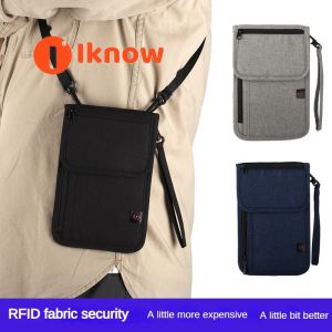 ฉันรู้ว่าตัวจัดระเบียบซองใส่พาสปอร์ตความจุขนาดใหญ่สำหรับผู้ชายและผู้หญิงซองใส่หนังสือเดินทางป้องกันการโจรกรรม RFID & กระเป๋าเงินใส่บัตร