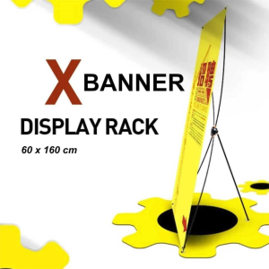 Banner Stand Dudukan Rangka X Spanduk Banner Frame Standing Display