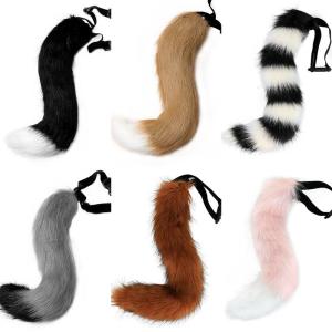 Halloween Japanese Style Handmade Cat Tail Cos Toy Artificial Fox Tail Cosplay Nekopara Plush Accessories