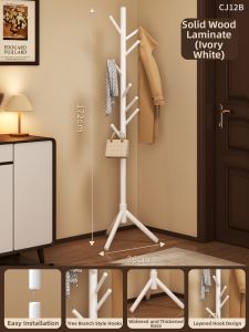 JIAJIESHI | Solid Wood Standing Coat Rack
