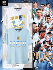 Copa America Argentina Champions Messi Tribute Short Sleeve T-Shirt