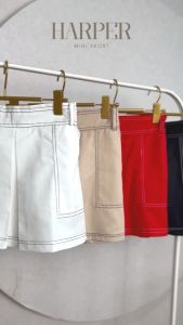 NAMARI - Harper Skort: Skirt Bawahan Rok Celana Wanita Natal Christmas Xmas Tebal Pendek Furing Kekinian Terbaru Korean Style Katun Casual Drill