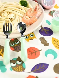 Childrens fashion cartoon fork spoon baby fork spoon,Childrens training fork and spoon