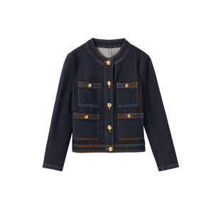 Lancy from 25 French Style Spring New Small Fragrance Wind Denim Jacket/Pants Womens Fashion Set Short Cotton Blend Leisure