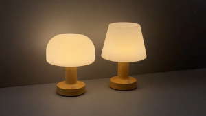 Mushroom Lamp Portable Wireless Touch Dimmable Rechargeable Table Lamp Bedroom Decoration Night Light for Living Room Outdoor Patio
