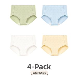 Miiow | Antibacterial High-Waist Pure Cotton Underwear Triangle Panties For Women Comfortable Seamless Large Size Youth Innerwear Briefs