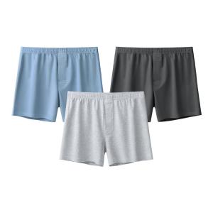 THREEGUN | Pure Cotton Arlo Shorts Home Beach Large Size Mens Underwear Flat Angle Comfortable Breathable Youthful Style Three Gun
