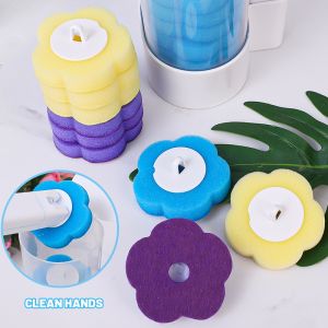 12/24Pcs Disposable Replacement Head Dissolving Toilet Brush Home Bathroom Cleaning Pad Kit Bathroom Brushes Holder Accessories