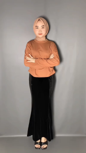 Rok Mermaid Velvet Panjang Size XL Bludru Premium Mewah & Nyaman