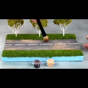 长条灌木 Shrub Strips Bush Artificial Plants for DIY Architecture Building Model Railway Train Diorama Pagar Sema Table