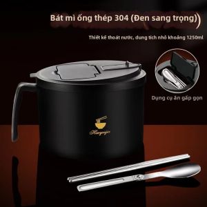 Bát Mì Inox Có Nắp và Dụng Cụ